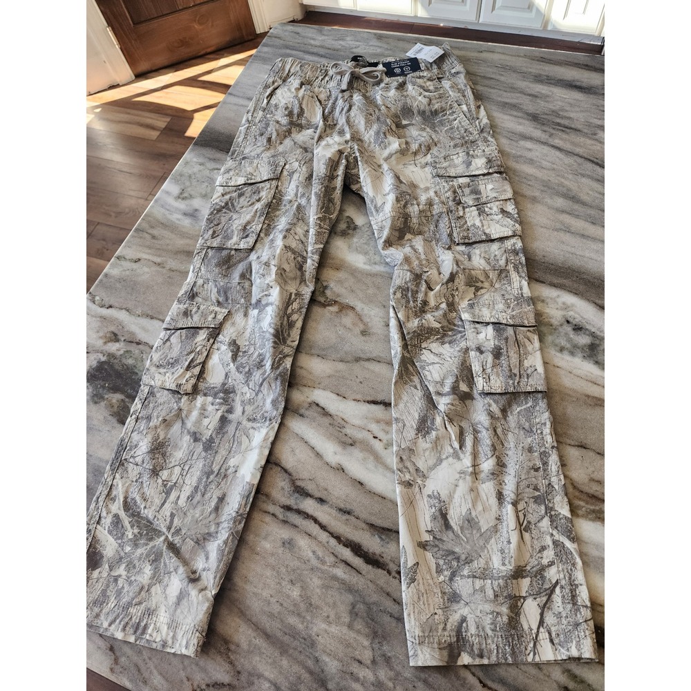 NWT Hollister Men Slim Straight Cargo Pull-On Pants Epic Camo Small